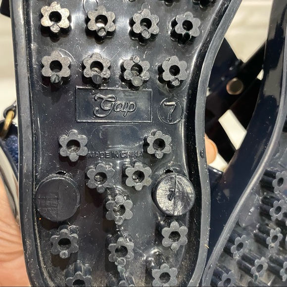 Baby Gap Navy with Polka Dot Jelly Sandals Size 7 - Picture 9 of 9